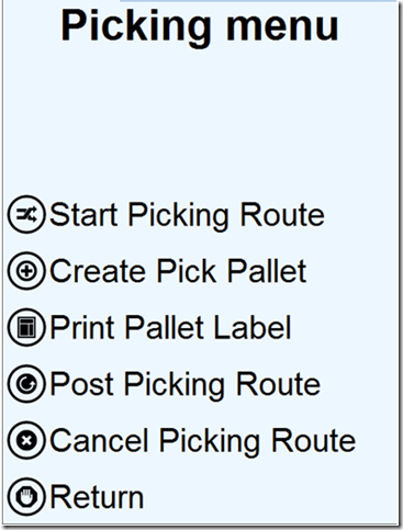 Picking menu | Kurt Hatlevik – Dynamics 365 Blog